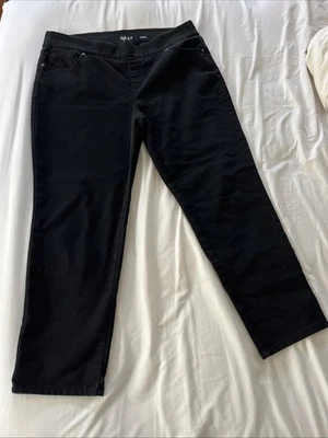 Pantalones negros Euc Style & Co Ponte elásticos al tobillo cónicos talla L Foto 1 de 3