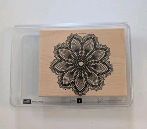Stampin' Up! Hello, Doily Rubber Stamp Lace Medallion Decorative Craft - Picture 1 of 10