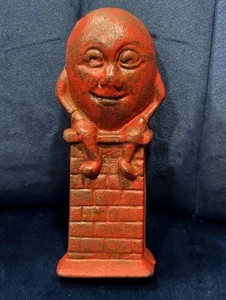Figural Humpty Dumpty Vintage Cast Iron Coin Bank - Picture 1 of 6