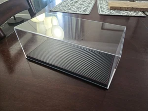 1/18 Diecast Model Car Acrylic Display Case Carbon Fiber Red Free Ship READ DESC - Picture 1 of 4