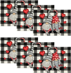 Artoid Mode Buffalo Plaid 12" x 18", rechteckig 6 Stück, schwarz/weiß - Bild 1 von 7