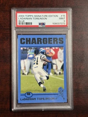 2004 Topps BLUE /50 Signature Edition - LaDainian Tomlinson #15 PSA 9 SSP HOF - Image 1 of 2