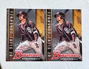 FERNANDO TATIS JR 2 STÜCK 2017 Bowman Chrome Defining Moments RC EINSÄTZE! SCHÖN! - Bild 1 von 2