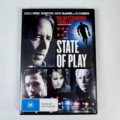 State of Play (DVD, 2009) Russell Crowe Ben Affleck Rachel McAdams Region 4 - Image 1 of 3