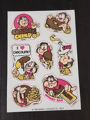 Parches Scratch N Sniff Mark 1 Vintage 1984 - Chocolate Chimpancé Foto 1 de 4