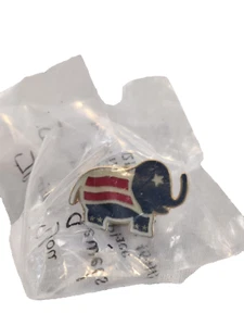 Republikanische patriotische rot weiß & blau Elefant Anstecknadel - 3/4" - Bild 1 von 2
