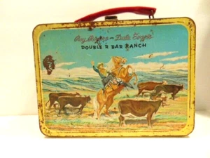Vintage Roy Rogers and Dale Evans Double R Bar Ranch metal lunch box - Picture 1 of 16