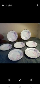 Juego de 7 cuencos de sopa Mikasa Fine China con borde plano Spring Crocus LAB02 Japón - Imagen 1 de 4