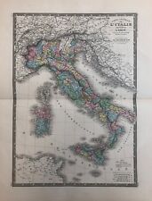 Carte Générale de l'Italie Moderne, by A. Brué - 1845 map of Italy