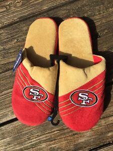 SAN FRANCISCO 49'ers Kaepernick CASUAL Game Day NEW Slippers Mens Shoes Sz 7 8