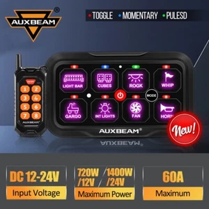 Panel de interruptor RGB de 8 velocidades AUXBEAM encendido/apagado de luz LED control de circuito para camión barco - Imagen 1 de 12