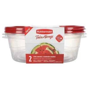 Rubbermaid TakeAlongs 11.7 Cup Food Storage Containers, Set of 2, Red FREE SHIP - Picture 1 of 4