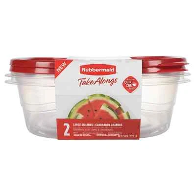 Rubbermaid TakeAlongs 11.7 Cup Food Storage Containers, Set of 2, Red FREE SHIP - Image 1 of 4
