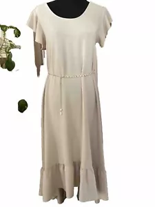 Italienische Mode Damen Kleid Gr.36 von Rismel You Fb.Stein mit Kettengürtel,Neu - Bild 1 von 12