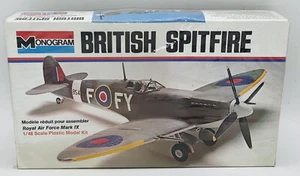 Monogram British Spitfire RAF Mark IX Plastic Model Kit 1/48 NEW SEALED Vintage - Picture 1 of 6