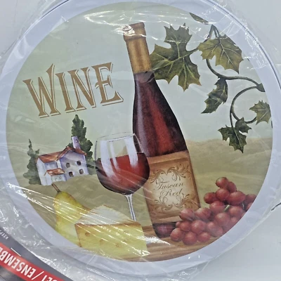 Juego de 2 cubiertas para quemadores (2) 10" (2) 8" vino y vidrio uvas Foto 1 de 4