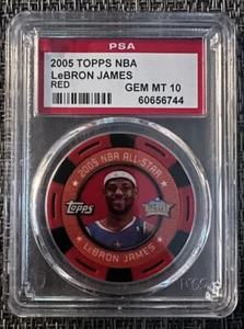Psa 10 Lebron James 05 Topps Nba Chip Versione Rossa Cleveland Cavaliers Lakers Gemma - Foto 1 di 4