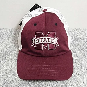 NEW Adidas Mississippi State Bulldogs Adjustable Strapback Hat Cap Maroon White - Picture 1 of 10