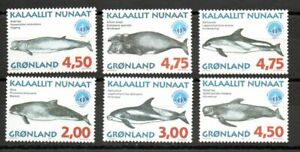 Greenland #Mi316y-Mi321y MNH 1998 Dolphins Whales [329-334]