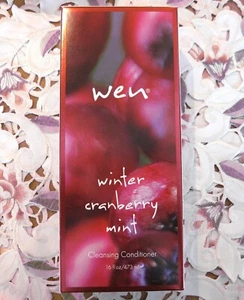 ~WEN by Chaz Dean ~WINTER CRANBERRY MINT CLEANSING CONDITIONER 16 oz. w/Pump NIB - Picture 1 of 5
