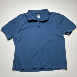 Vintage Patagonia Oraganic Cotton Kurzarm Poloshirt Blau Herren Gr. M - Bild 1 von 4