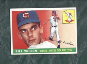 Tarjeta de béisbol 1955 Topps #86 Bill Wilson Kansas City A's en muy buen estado+ WB - Imagen 1 de 2