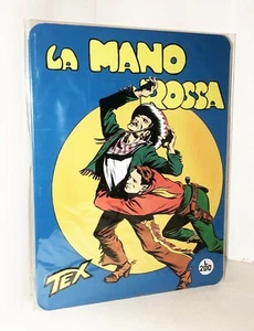 TARGA IN LATTA TEX - TARGHE - COPERTINE - LA MANO ROSSA - 16x21 cm - SIGILLATA - Imagen 1 de 2