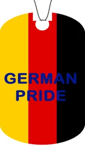 GERMANY flag Adult Dog Car Tag Chain GERMAN Necklace PRIDE Version  - Picture 1 of 1