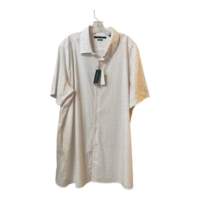 Perry Ellis Button-Up Shirt – White/Red/Blue – XXL – New - Image 1 of 4