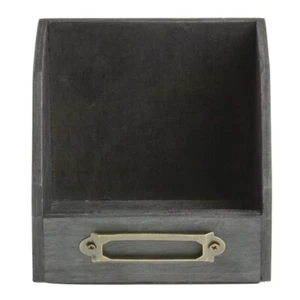 American Metalcraft PWBB3 Poplar Wood Caddy, Black, 3 5/8-Inches - Picture 1 of 2