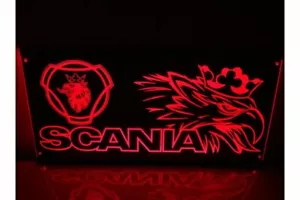 TRUCKER Nameplate LKW Namensschild - LED Acryl Leuchtschild 12V 24V 71x43cm - Bild 1 von 6