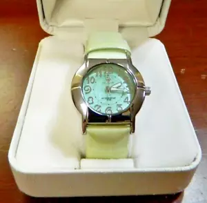 Pastorelli Chartreuse  Green Silver Round Luminous Watch Need Battery - Picture 1 of 3