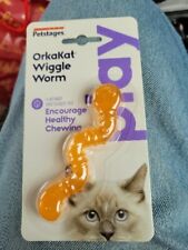 Petstages ORKAKat Catnip Infused Wiggle Worm Cat Toy Orange, One Size