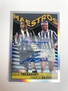 RAVANELLI TREZEGUET DOBLE AUTO 22/23 Topps Cromo Juventus Turín 99/99 MAESTROS - Imagen 1 de 6