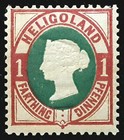 HELIGOLAND 1875-90 SG10 1pf. (¼d.) DEEP GREEN AND ROSE  -  MNH CV £20.00