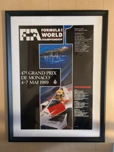 Formel 1 F1 Großer Preis von Monaco 1989 Offizielles Poster SENNAS ZWEITER SIEG BEI MONACO - Bild 1 von 8