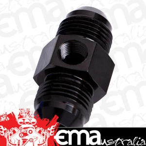 Aeroflow AF141-16BLK Straight Male - Male -16AN Black with 1/8" NPT Port - Picture 1 of 3