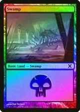 Swamp 374 FOIL 10th Edition Light Play MTG Magic DNA GAMES