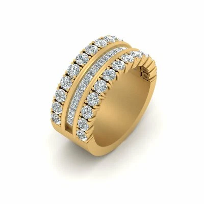 Channel Set Simulated White Diamond Wedding Anniversary Band Gift For Her Silver - Image 1 of 4