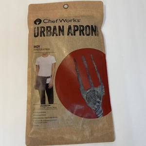 Chefworks Urban Apron Indy Hipster Apron Faded Blue, 11.25L x 15.5W AWKV056-FBN - Picture 1 of 9