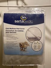 Serta Sertapedic Crib Mattress Pad Cover With Nanotex Quilted Waterproof.