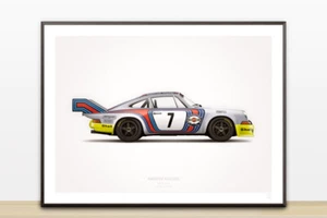 1973 Martini Racing Porsche (Zeltweg 1000km) Illustration Posterdruck - Bild 1 von 2