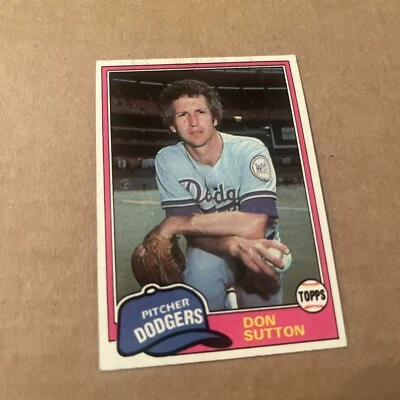 1981 Topps Don Sutton Los Angeles Dodgers 605 VG Free Shipping  - Image 1 of 2