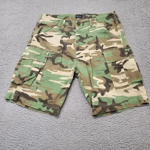 Levi Strauss Shorts Men 34 Green Camouflage Cargo Military Heavy Pocket Y2K Camo - Bild 1 von 14