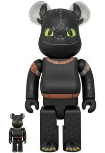 MEDICOM SPIELZEUG BE@RBRICK ZAHNLOS 100% & 400% Drachenzähmen leicht gemacht JAPAN - Bild 1 von 3
