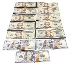 Lote de billetes estrella de $20 y $100. Valor nominal de $500 con números de serie raros - Imagen 1 de 3