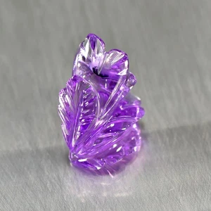 13.10Ct Fancy Carving Cut_ Fabulous Natural Purple Amethyst _ Brazil - Picture 1 of 2