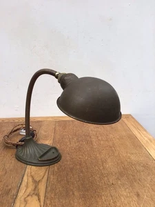VINTAGE ART DECO GOOSENECK DESK LAMP, 1930s/40s BRITISH MADE, FULLY REWIRED - Picture 1 of 24