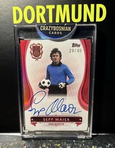 Topps 125 Jahre FC Bayern München Sepp Maier On Card Autogramm /49 nummeriert - Bild 1 von 2