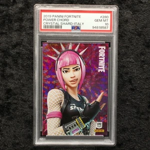 Panini Fortnite Series 1 PSA 10 Power Chord #280 Crystal Shard Italy Epic Cards - Picture 1 of 2